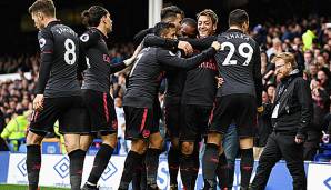 Arsenal setze sich am vergangenen Wochenende gegen Everton durch