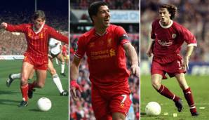Sie trugen alle die Nummer 7 beim FC Liverpool: Kenny Dalglish, Luis Suarez und Steve McManaman.