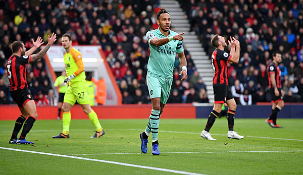 Pierre-Emerick Aubameyang erzielte den 2:1-Siegtreffer für den FC Arsenal.