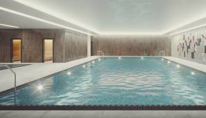 Zur Regeneration bieten sich nicht nur ein Hydrotherapie-Komplex sowie professionelle Rehabilitationssuites an, sondern auch ein Pool. Hübsch, hübsch.