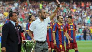 2009/2010, FC Barcelona S: 31, U: 6, N: 1; nach dieser Fabelbilanz verlängert Pep seinen Vertrag bei den Katalanen.