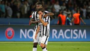 Paul Pogba und Andrea Pirlo nach dem Champions-League-Finale zwischen Juventus Turin und dem FC Barcelona.