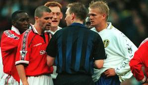 Roy Keane (Nottingham, Manchester United): Der Hitzkopf sammelte in seiner Karriere 13 Rote Karten. Die "berühmteste" war der Tritt gegen das Knie von Alf-Inge Haaland im Manchester Derby 2001. Das gab drei Spiele Sperre.