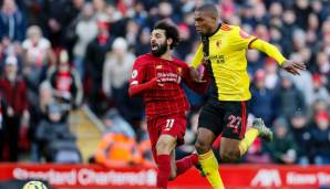 PLATZ 5 – Mohammed Salah am 24.11.2018 gegen Watford: 34,95 km/h