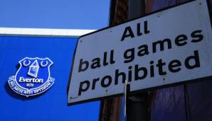 "Ballspiele verboten": Wie hier beim FC Everton ruht in der Premier League der Ball.