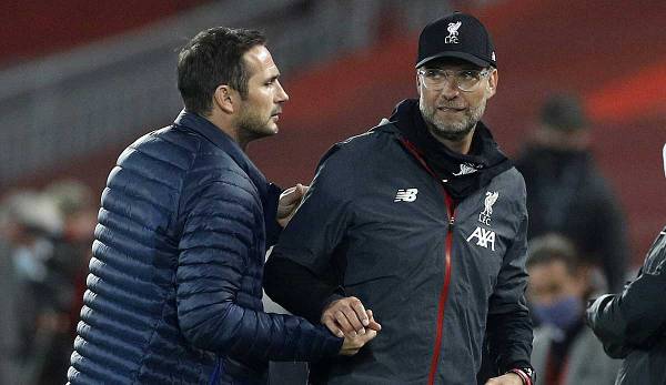 Gerieten bei Liverpools Meisterstück gegen Chelsea kräftig einander: Blues-Trainer Lampard und Reds-Trainer Klopp.