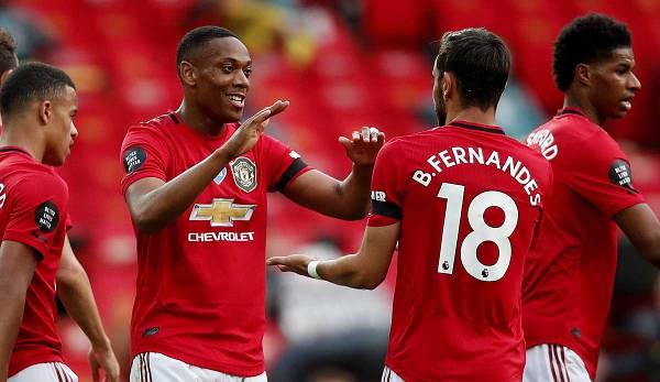 Gesichter des Aufschwungs bei Manchester United: Anthony Martial und Bruno Fernandes wollen mit den Red Devils zurück in die Champions League.