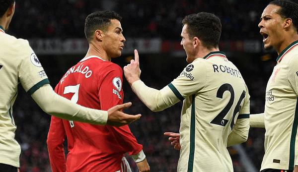 Cristiano Ronaldo ist für eine Aktion an der Grenze zur Tätlichkeit beim 0:5-Debakel von Manchester United gegen den FC Liverpool scharf kritisiert worden.