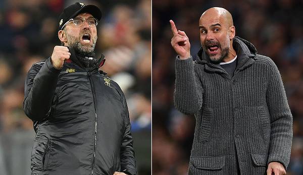 Jurgen Klopp and Pep Guardiola face off in the Premier League on Sunday.