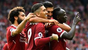 Der FC Liverpool bejubelt den zweiten Sieg im dritten Premier-League-Spiel der Saison
