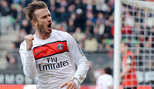Beim 2:0-Erfolg bei Stade Reims gab David Beckham einen Assist. PSG bleibt so an der Tabellenspitze
