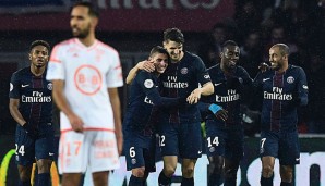 Nach drei sieglosen Ligaspielen hat sich Paris Saint-Germain den Frust von der Seele geschossen