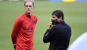 SInd sich nicht grün: PSG-Trainer Thomas Tuchel und Sportdirektor Leonardo.