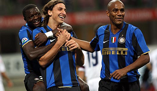 Zlatan Ibrahimovic schoß Inter Mailand eine Runde weiter