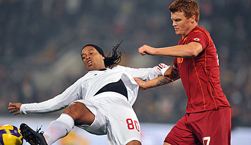 John Arne Riise (r.) wechselte 2008 für fünf Millionen Euro von Liverpool zum AS Rom
