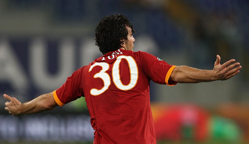Luca Toni verletzte sich bei seinem vierten Serie-A-Einsatz für den AS Rom