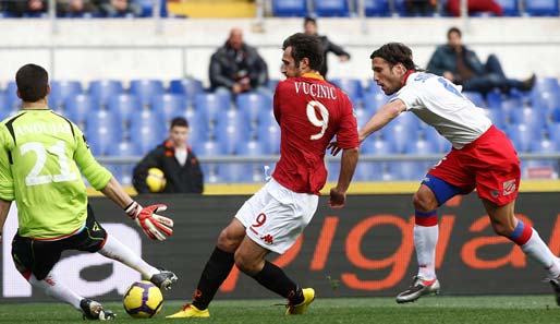 Mirko Vucinic erzielte gegen Catania seinen fünften Saisontreffer
