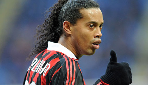 Ronaldinho ist mit neun Toren der derzeit beste Torschütze des AC Milan