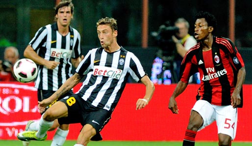 Claudio Marchisio (M.) und Paolo De Ceglie (l.) sind zwei Eigengewächse von Juventus Turin