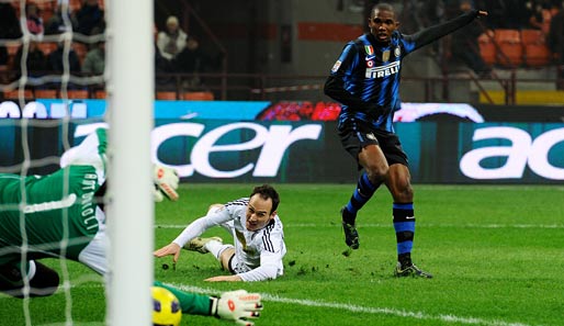 Samuel Eto'o erzielte in der 14. Minute die frühe Führung für Inter gegen Cesena