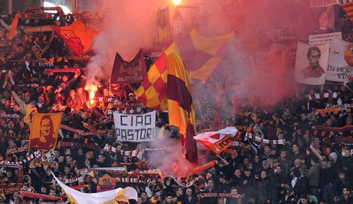Die Fans der Roma protestierten nach der anhaltenden Negativserie