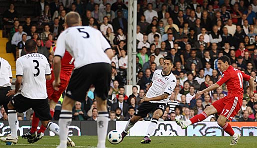 Maxi Rodriguez erzielte im Spiel gegen Fulham drei Tore für seinen FC Liverpool