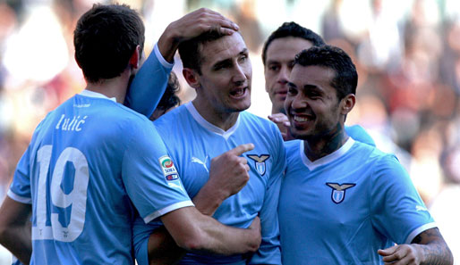 Lazio-Stürmer Miroslav Klose erzielte gegen Atalanta das Tor zum 2:0-Endstand
