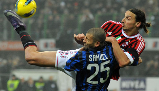 Zlatan Ibrahimovic verlor mit Meister Milan das Derby gegen Inter