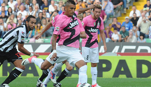 Arturo Vidal brachte Juventus mit einem verwandelten Elfmeter in Führung
