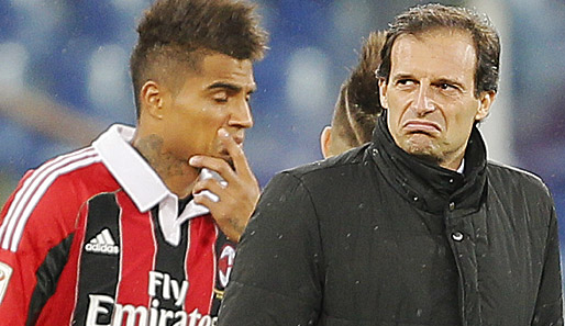 Milan-Coach Massimiliano Allegri (r.) wird von Silvio Berlusconi fehlendes Taktik-Wissen vorgeworfen