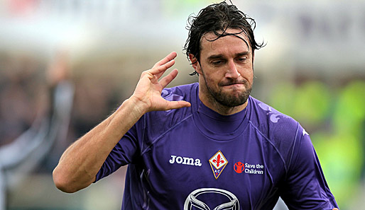 Luca Toni ist mittlerweile für die Fiorentina auf erfolgreicher Torejagd