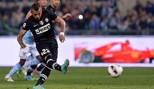Arturo Vidal traf per Strafstoß zur Juventus-Führung gegen Lazio Rom