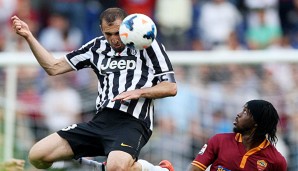 Giorgio Chiellini hatte Miralem Pjanic im Spitzenspiel gegen den AS Rom niedergestreckt