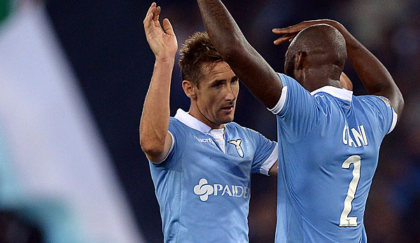 Miroslav Klose traf gegen den FC Turin beim 2:1-Sieg von Lazio Rom