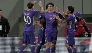 Mario Gomez traf gegen den AS Rom zum zwischenzeitlichen 1:0 für den AC Florenz