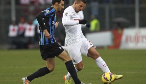 Lukas Podolski stand gegen Cagliari Calcio in der Startformation