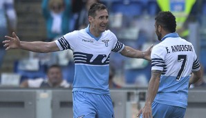 Miroslav Klose ist mit Lazio weiterhin im Höhenflug