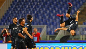 Da kann man schon mal jubeln: Hernanes (r.) traf gegen Lazio doppelt
