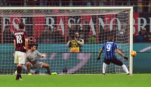 Emanuel Icardi vergab die größte Chance für Inter und setzte einen Elfmeter an den Pfosten