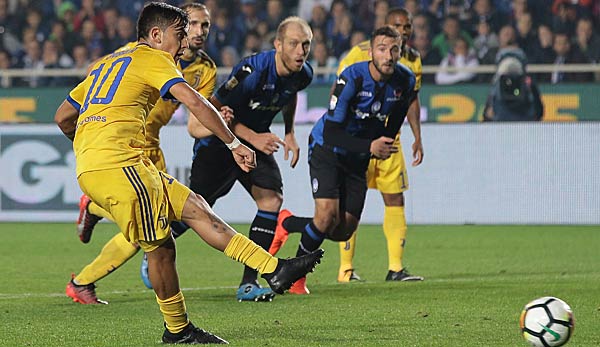 Paulo Dybala beim Elfmeter gegen Atalanta