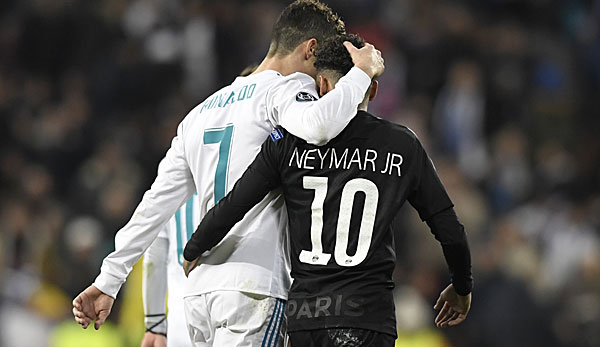 Neymar und Ronaldo kennen sich unter anderem aus der Champions League.
