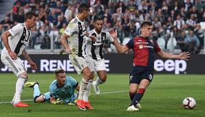Cristiano Ronaldo traf gegen Genua zur zwischenzeitlichen Führung für Juventus Turin.