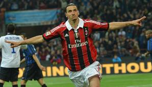 Zlatan Ibrahimovic lief von 2010 bis 2012 für den AC Milan auf und erzielte dabei in 85 Spielen 56 Tore.