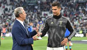 Vor dem Aufeinandertreffen mit Atalanta Bergamo ist Cristiano Ronaldo vom italienischen Rekordmeister Juventus Turin mit dem Player of the Season-Award der Serie A ausgezeichnet worden.