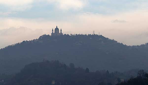 Ort des Unglücks: Die Basilica di Superga auf dem Gipfel des 675 Meter hohen Berges vor den Toren von Turin.