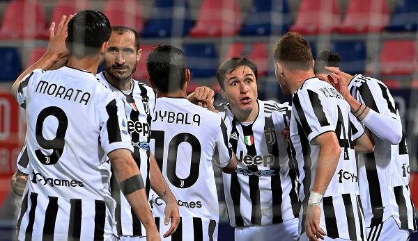 Juventus Turin gewann am 34. Spieltag 4:1 in Bologna.