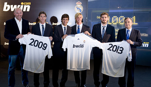 Real Madrid wird bis 2013 den Schriftzug von bwin auf der Brust tragen