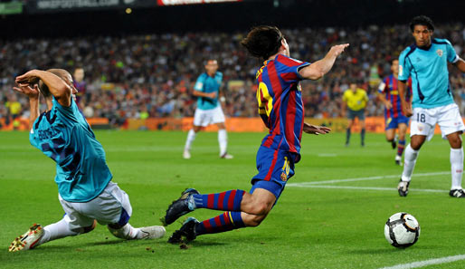 Lionel Messi traf gegen Almeria nicht. Trotzdem feierte Barca den sechsten Sieg im sechsten Spiel