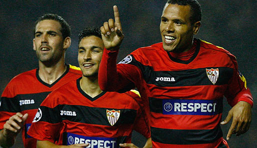 Dank Luis Fabiano (r.) kam der FC Sevilla zum Ausgleich gegen Malaga