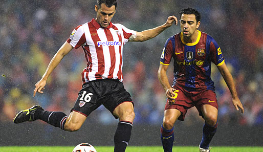 Xavi (r.) erzielte gegen Bilbao das 2:0 für den FC Barcelona